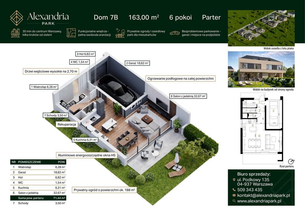 6-pokojowy dom 163m2 + ogródek Bezpośrednio