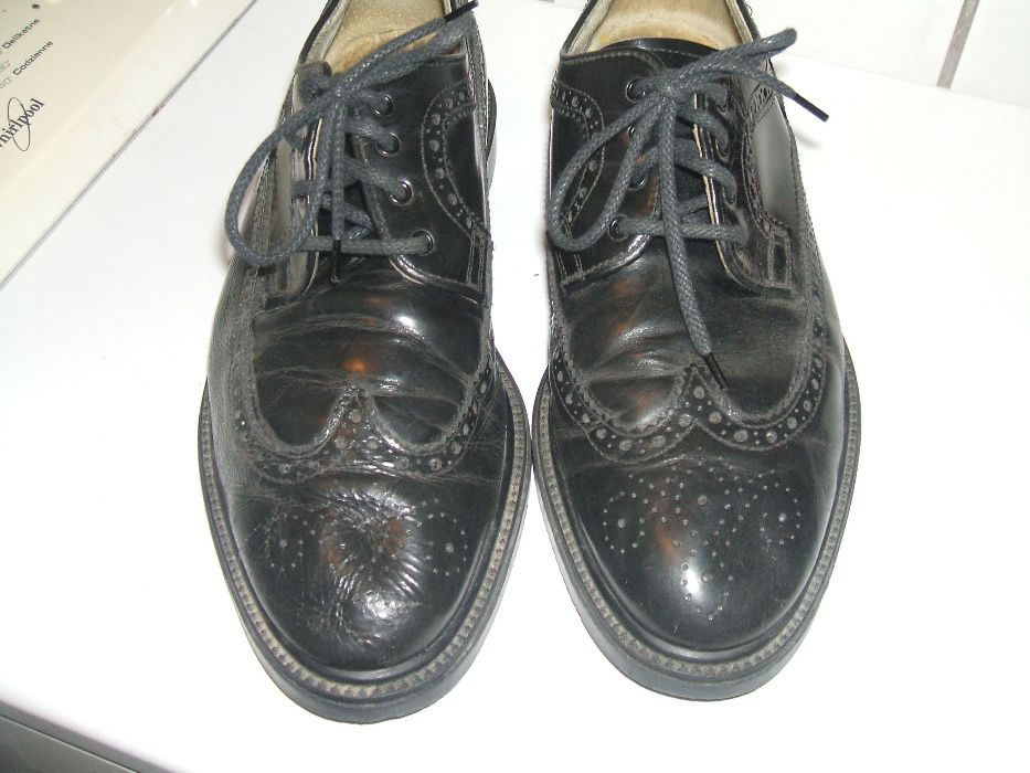 buty lakierki skórzane męskie pantofle 43 wkładka 27,5cm półbuty