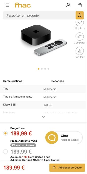 Apple TV 4K 128 GB WIFI + Ethernet