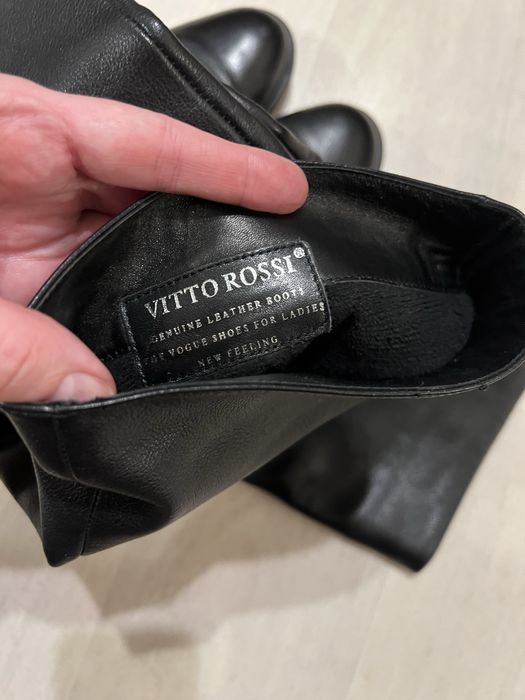 Зимові чоботи кожаные зимние сапоги Vitto Rossi