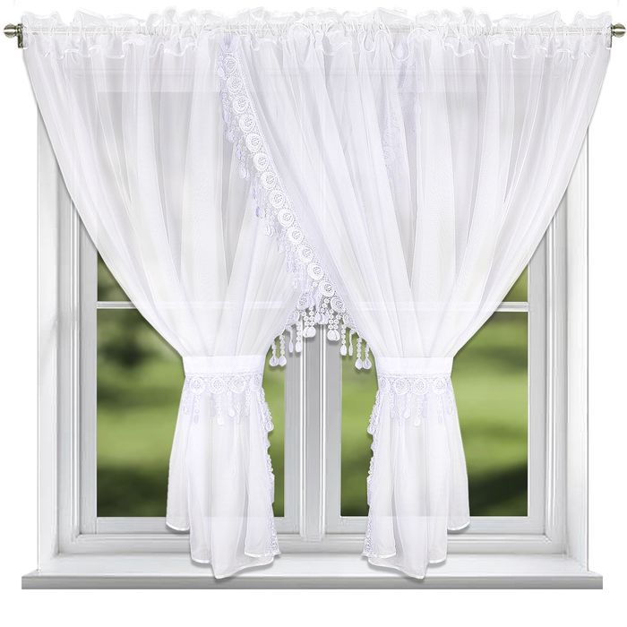 ‼️WYPRZEDAŻ ‼️Elegancka firana upinana na boki