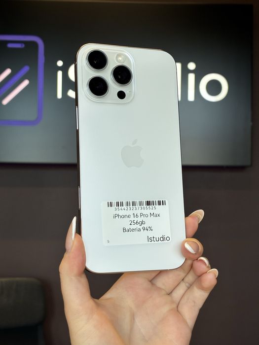 iPhone 16 Pro Max 256GB Tytan Biały- Stan bardzo dobry – Raty 0% – Wysyłka / Odbiór Warszawa GWARANCJA 12 MIESIĘCY!!!
