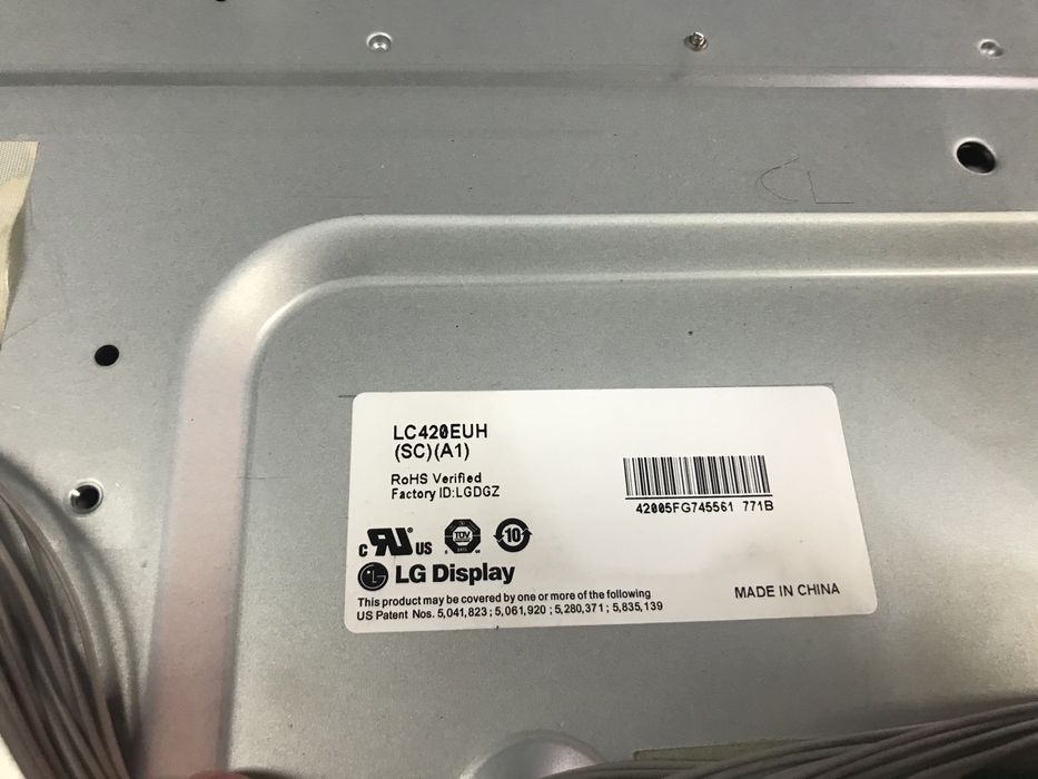 Painel lg LC420EUH (SC)(A1) em bom estado saiu de uma 42LE5510-ZB