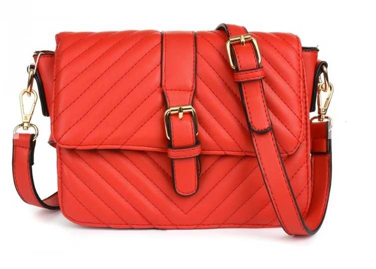 Versoli torebka listonoszka skóra ekologiczna czerwona