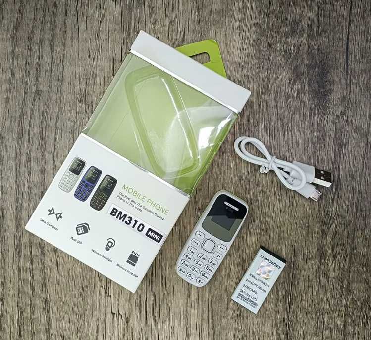 Міні-Мобільний телефон SERVO BM310 (Bluetooth, 2 SIM)