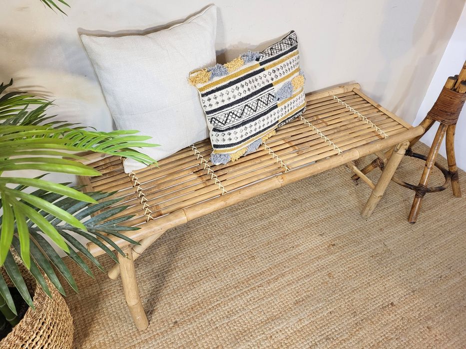 banco, banqueta, mesa, bambu, dobravel,  rustico