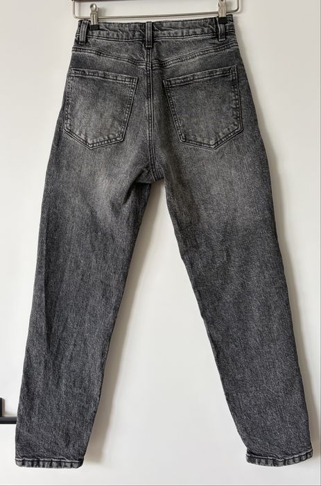 Reserved / jeansy grafitowe denim new mom fit / 34 XS