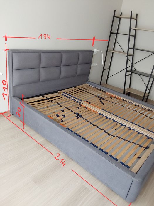 Łóżko TAPICEROWANE z węzgłowiem,SKRZYNIA na pościel 180 cm