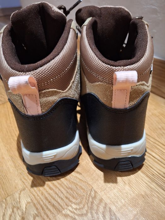 Buty trekkingowe skórzane brązowe, rozmiar 37