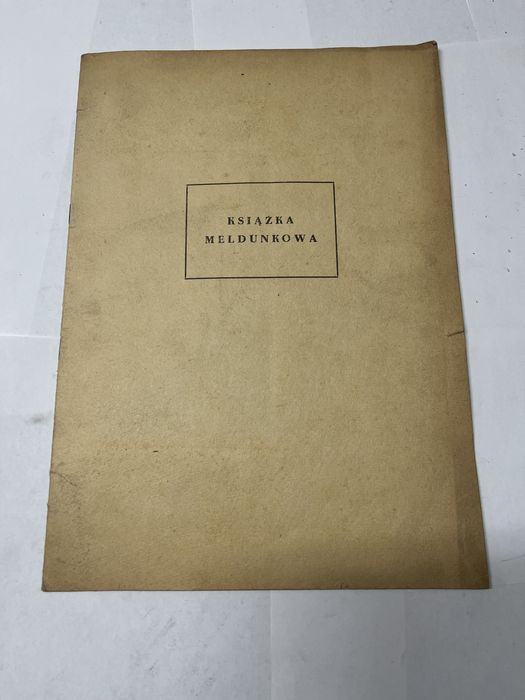 Stara książka meldunkowa PRL