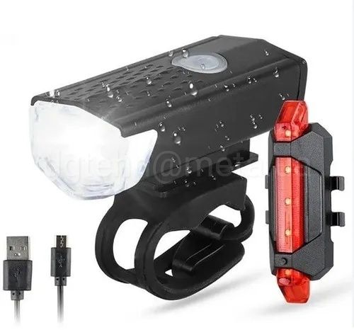 Набор фонарей для велосипеда USB 2шт, передний и задний