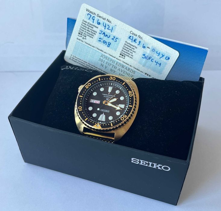 Seiko SRPC44 Złoty Żółw