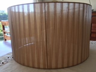 Abajur Tecido ceda/transparente castanho claro