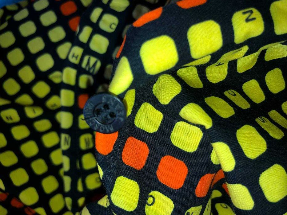 рубашка Moschino Jeans Mens Yellow Geometric Button