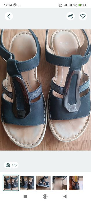 Продам кожанные босоножки- не дорого