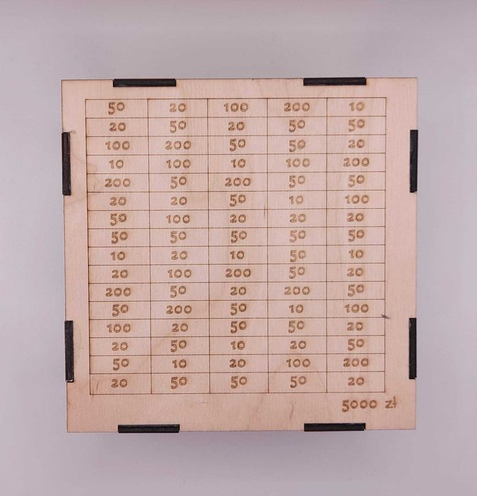 Skarbonka Wykreślanka 5000 zł – Prezent – Różne Wzory