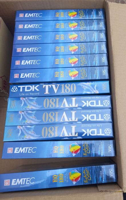 12 cassetes de vídeo vhs 180