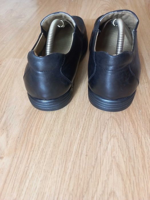 Мужские новые кожаные туфли на шир. ногу и высок. подьем roamers 44 p.