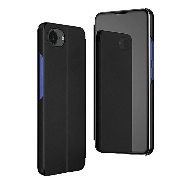 Etui Clear View Case na iPhone 16e pokrowiec z klapką - czarne
