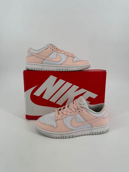 Nike dunk sneakersy niskie na lato damskie białe pomarańczowe 40,5