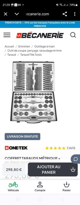 Machos y Fileras con Giramachos Maletín 110 Piezas