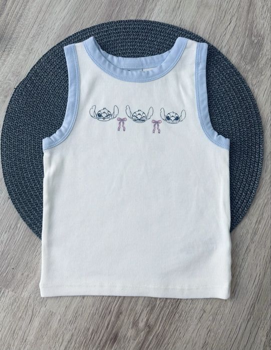 Komplet na lato dla dziewczynki spodnie i top Stitch 116 122