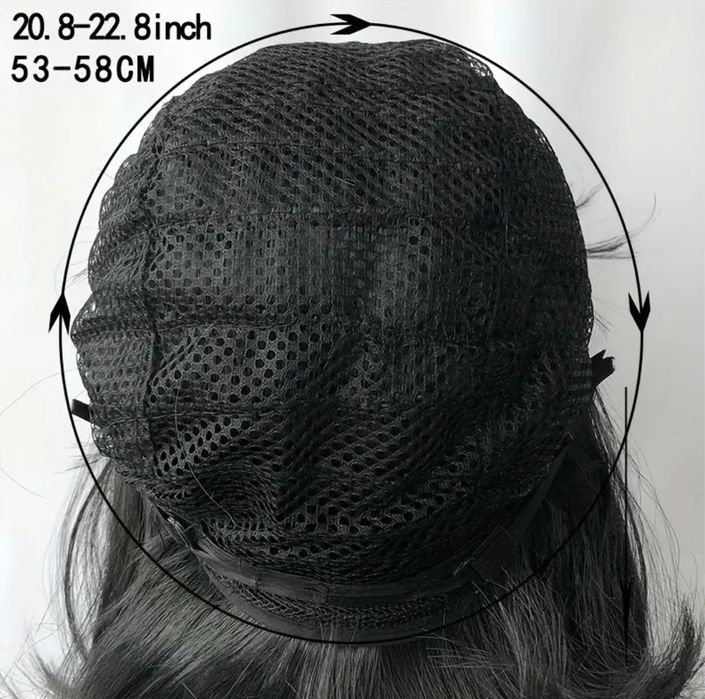Peruka czarna krótka 15cm