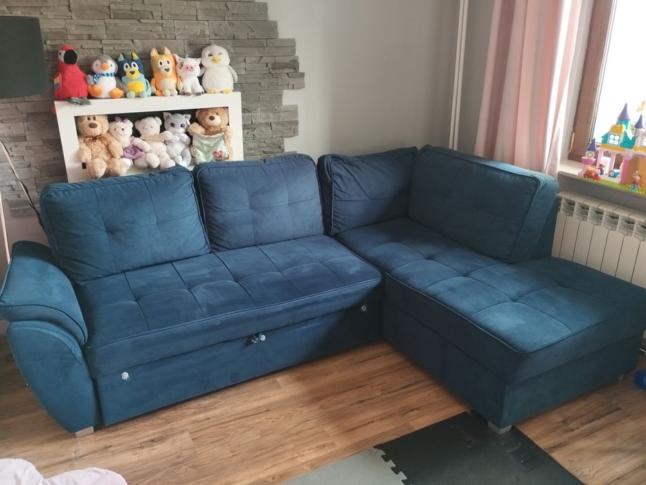 Narożnik Black Red white z funkcją spania