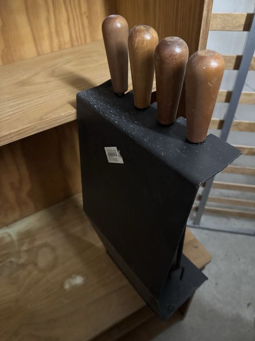 Ferramentas lareira com cabos de madeira