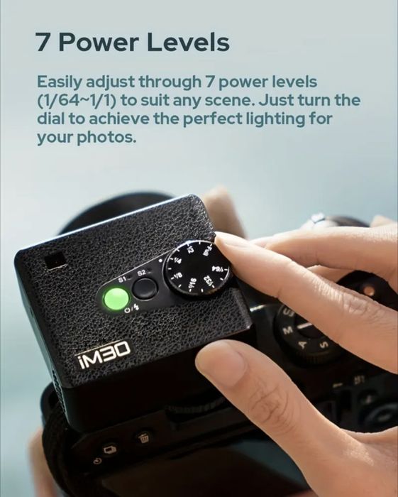 В дорозі‼️Godox iM30 – легкий спалах для Canon, Nikon, Sony