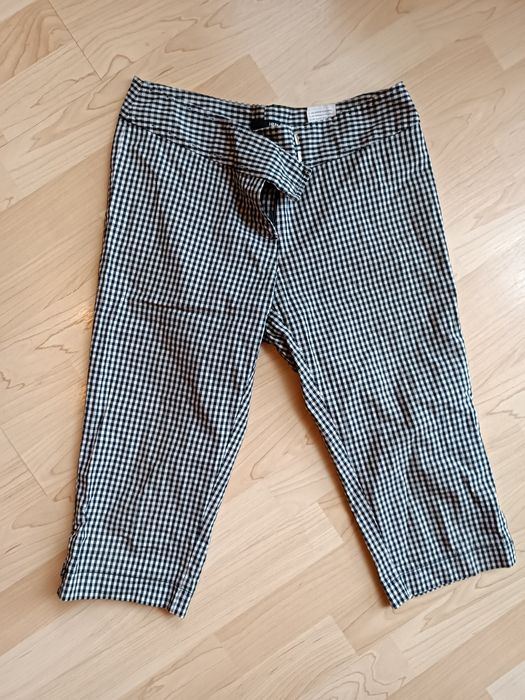Spodenki do kolan. Terranova H&M rozm 36 S krata,białe