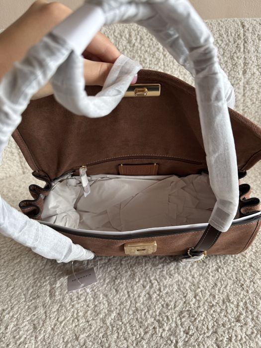 Сумка Coach Bridget Flap натуральна замш