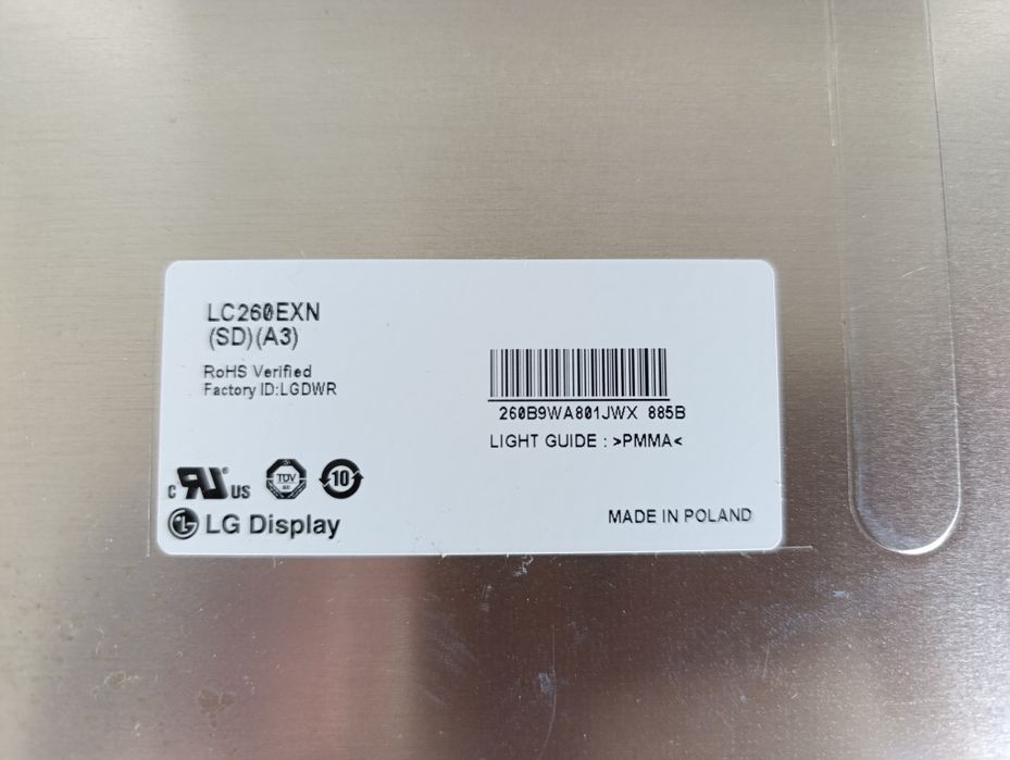 LCD Display 26" LC260EXN Model No. 260B9WA801JWX64752391557634121