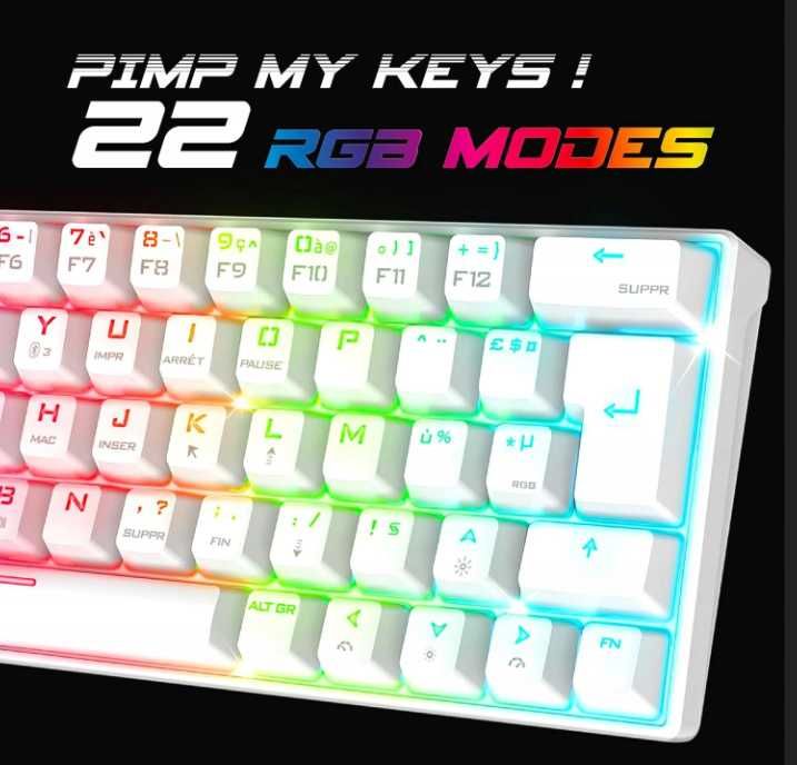 Spirit Of Gamer XPERT K200 Bezprzewodowa RGB klawiatura gaming AZERTY