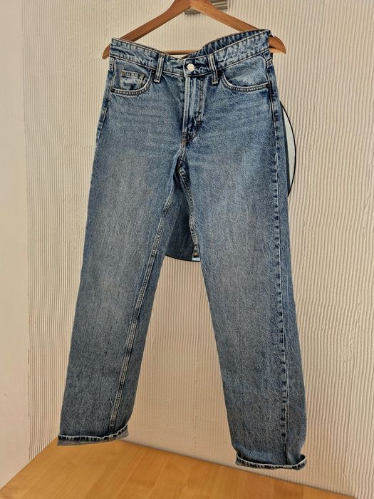 Jeansy mom fit H&M prosta nogawka