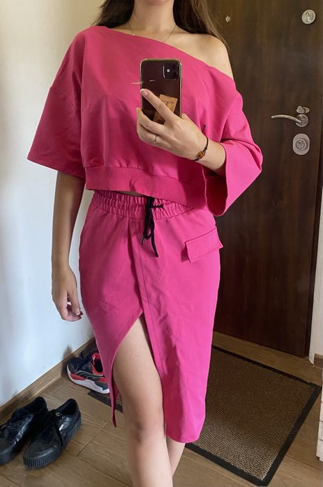 Różowy komplet nowy S