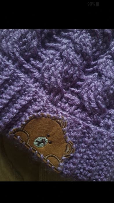 Wrzosowa nowa czapka zimowa damska handmade 
Per