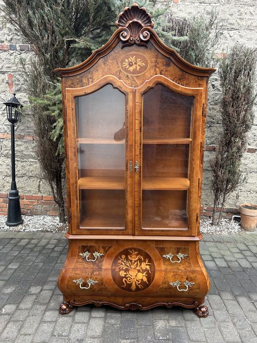 Witryna Kredens Ludwik Biblioteka Gablota Lwie Łapy Po Renowacji