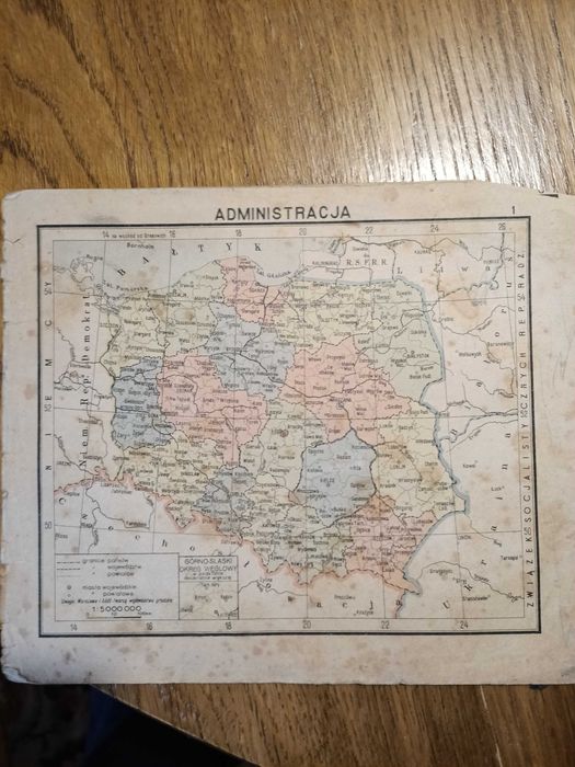 Stary mały atlas Polski