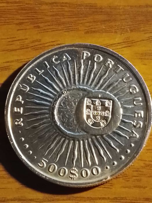 Moeda de 500 escudos de 1997 do Padre António Vieira, em Prata