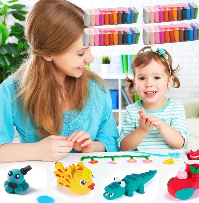 Masa plastyczna magiczna piankolina ZESTAW