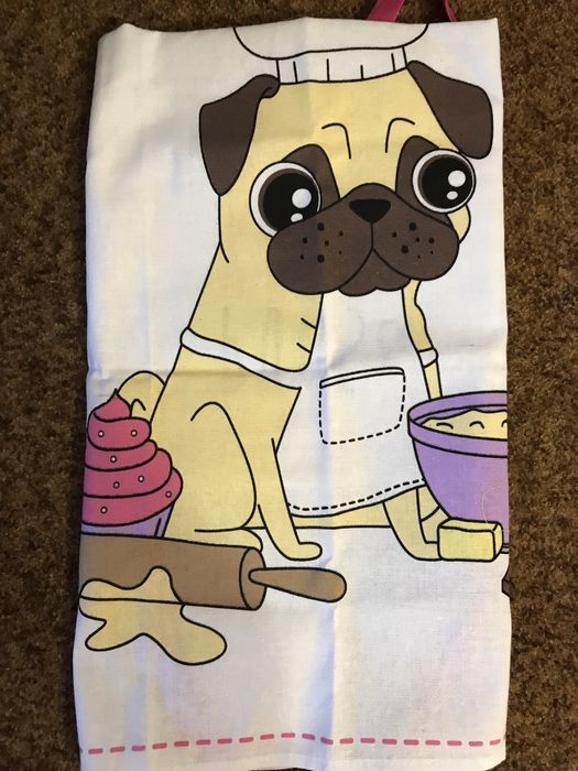 Фартух кухонний з мопсом