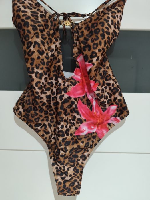 Shein strój kąpielowy sexy panterka róż r.l