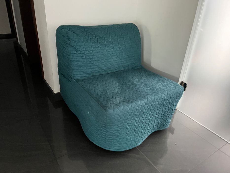 LYCKSELE Ikea fotel rozkladany, kanapa do spania dla gości