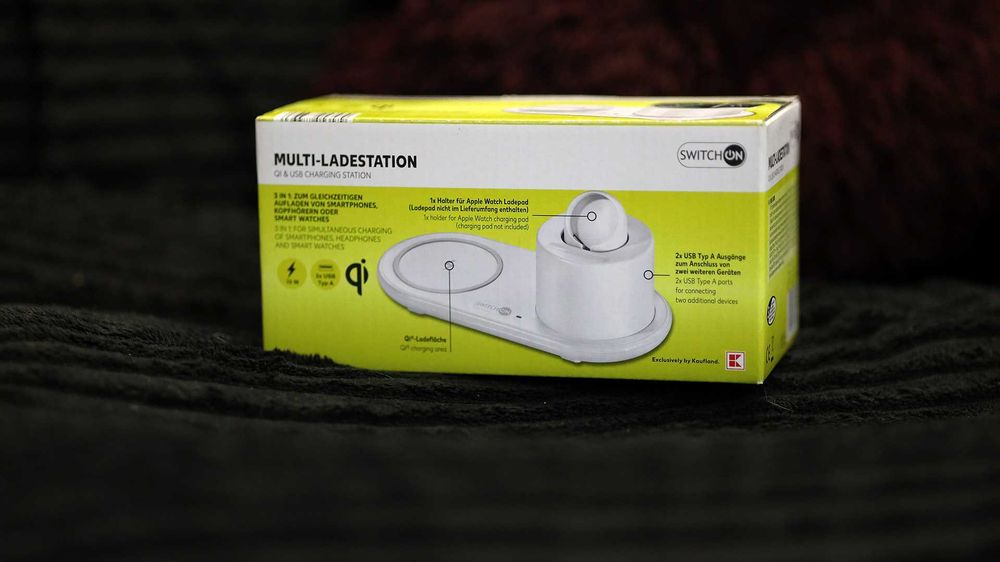 Stacja ładująca 3w1  Switch On (Qi + 2x USB + Apple Watch)