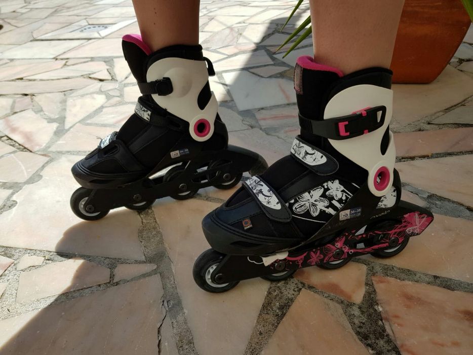 Patins em linha de senhora