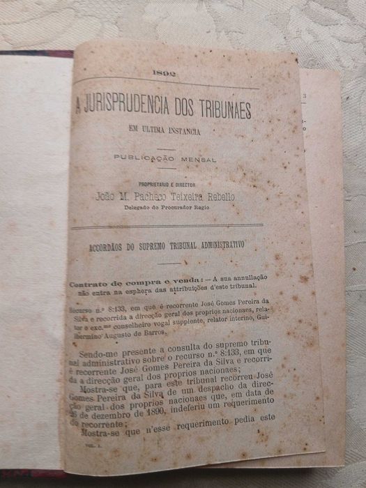 A jurisprudencia dos tribunaes em ultima instancia (1892)