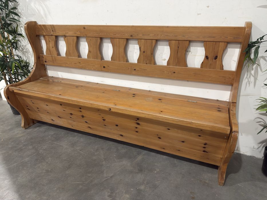 Ładna sosnowa lawka ławeczka lite drewno schowek dowóz wysyłka
