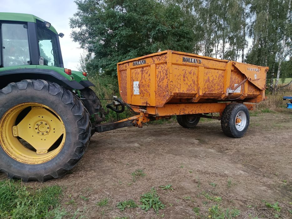 Ciągnik John Deere 6600 Power Quad  Tur Mailleux  przyczepa Rolland