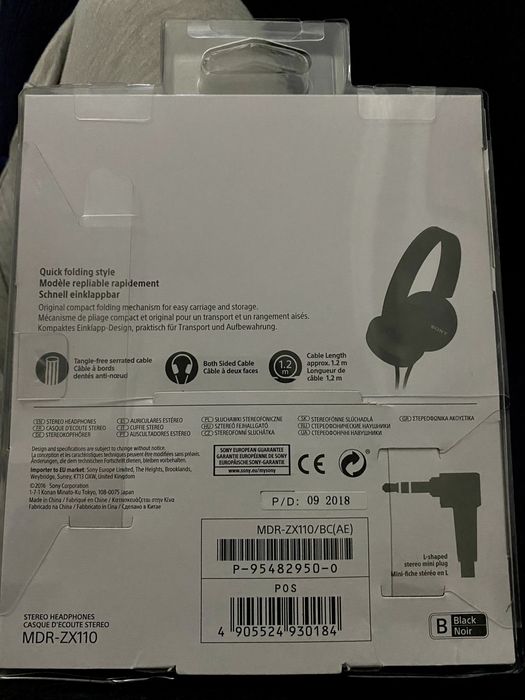 Auscultadores SONY MDR-ZX110 (NOVO)